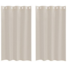 ZASŁONY Z ZASŁONAMI 2 PCS PIASEK 140X 175CM POLIESTER