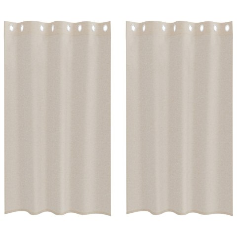 ZASŁONY Z ZASŁONAMI 2 PCS PIASEK 140X 175CM POLIESTER