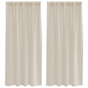 ZASŁONY Z ZASŁONAMI 2 PCS PIASEK 140X 175CM POLIESTER
