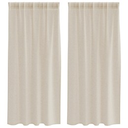 ZASŁONY Z ZASŁONAMI 2 PCS PIASEK 140X 175CM POLIESTER