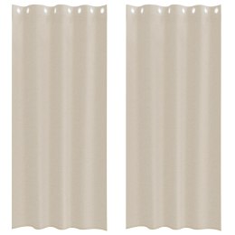 ZASŁONY Z ZASŁONAMI 2 PCS PIASEK 140X 245CM POLIESTER