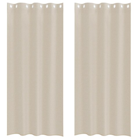 ZASŁONY Z ZASŁONAMI 2 PCS PIASEK 140X 260CM POLIESTER