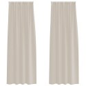 ZASŁONY Z ZASŁONAMI 2 PCS PIASEK 140X 260CM POLIESTER