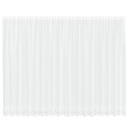 ZASŁONY Z ZASŁONAMI KWIATOWY BIAŁY 500X 220CM POLIESTER