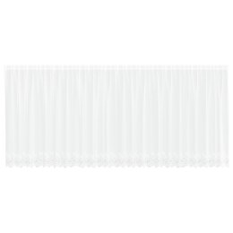 ZASŁONY Z ZASŁONAMI KWIATOWY BIAŁY 600X 140CM POLIESTER