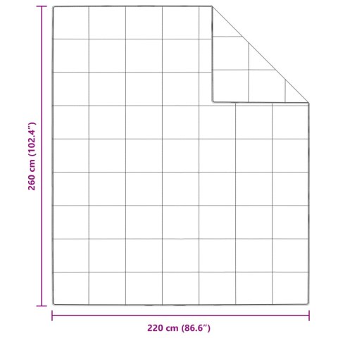 KOŁDRY I DUWETY BIAŁY 260X 220CM PUCH