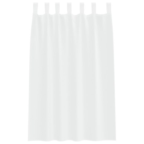 ZASŁONY Z ZASŁONAMI 2 PCS BIAŁY 140X 175CM POLIESTER