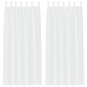 ZASŁONY Z ZASŁONAMI 2 PCS BIAŁY 140X 245CM POLIESTER