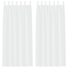 ZASŁONY Z ZASŁONAMI 2 PCS BIAŁY 140X 260CM POLIESTER