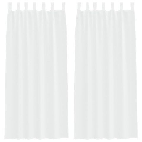 ZASŁONY Z ZASŁONAMI 2 PCS BIAŁY 140X 260CM POLIESTER
