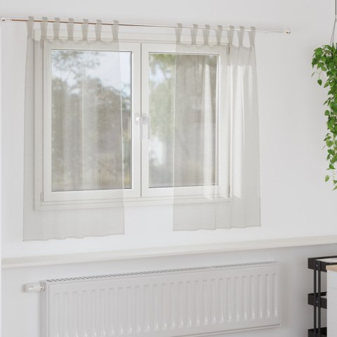 VidaXL Zasłony z zasłonami 2 pcs Kremowy 140 x 140 cm Poliester