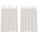 VidaXL Zasłony z zasłonami 2 pcs Kremowy 140 x 140 cm Poliester