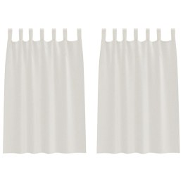 VidaXL Zasłony z zasłonami 2 pcs Kremowy 140 x 140 cm Poliester