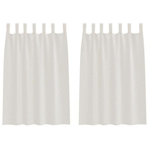 VidaXL Zasłony z zasłonami 2 pcs Kremowy 140 x 140 cm Poliester