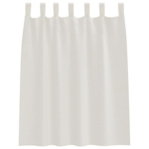 VidaXL Zasłony z zasłonami 2 pcs Kremowy 140 x 140 cm Poliester