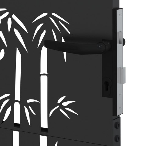 BRAMA OGRODOWA CZARNY 105X 125CM STAL MALOWANA PROSZKOWO