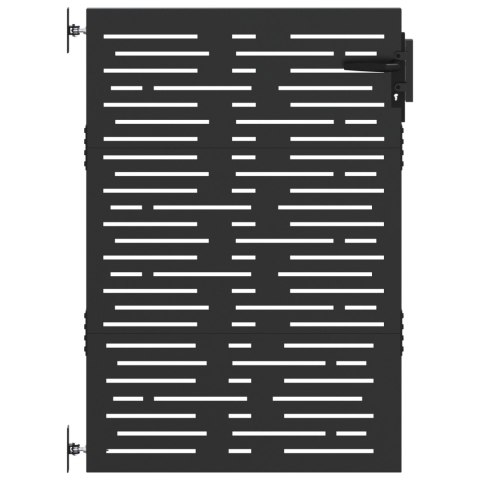 BRAMA OGRODOWA CZARNY 105X 125CM STAL MALOWANA PROSZKOWO