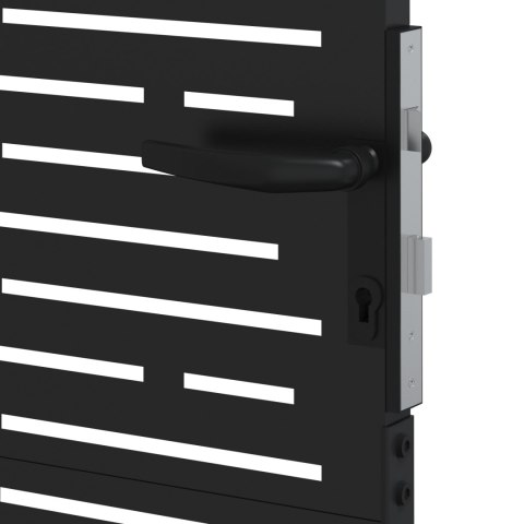 BRAMA OGRODOWA CZARNY 105X 125CM STAL MALOWANA PROSZKOWO