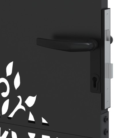 BRAMA OGRODOWA INNY CZARNY 100X 100CM STAL MALOWANA PROSZKOWO