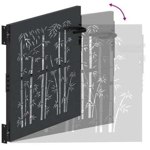 BRAMA OGRODOWA INNY CZARNY 105X 100CM STAL MALOWANA PROSZKOWO