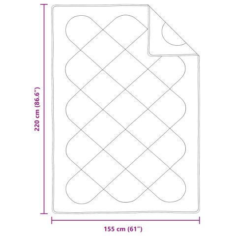 KOŁDRA BIAŁA 155X220CM MIKROFIBRA