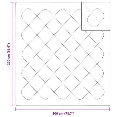 KOŁDRA BIAŁA 200X220CM MIKROFIBRA