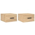 WISZĄCE SZAFKI NOCNE 2 SZT. DĄB SONOMA 35X35X20CM