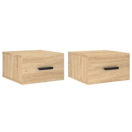 WISZĄCE SZAFKI NOCNE 2 SZT. DĄB SONOMA 35X35X20CM