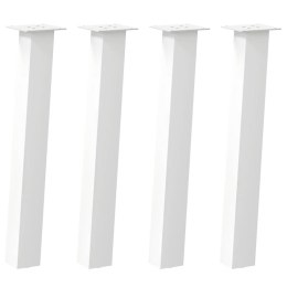 NOGI DO STOŁU KONSOLOWEGO 4 SZT. BIAŁE 72CM STALOWE