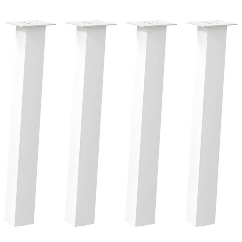 NOGI DO STOŁU KONSOLOWEGO 4 SZT. BIAŁE 72CM STALOWE