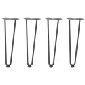 NOGI DO STOLIKA KAWOWEGO 4 SZT. ANTRACYT 42CM STAL LITE