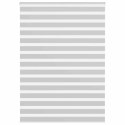 VidaXL Roleta zebra, jasnoszara, szerokość tkaniny 150,9cm, poliester