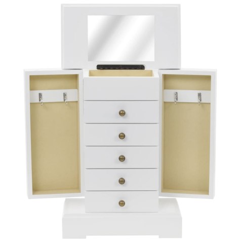 TOALETKA KOSMETYCZNA LUSTRO SZAFKA NA BIŻUTERIĘ