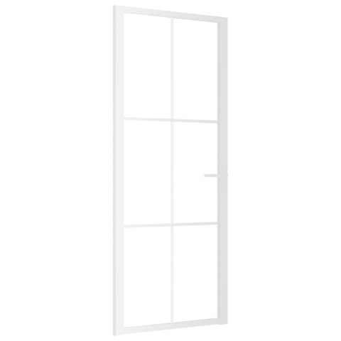 DRZWI WEWNĘTRZNE 83X201,5CM BIAŁE SZKŁO ESG I ALUMINIUM