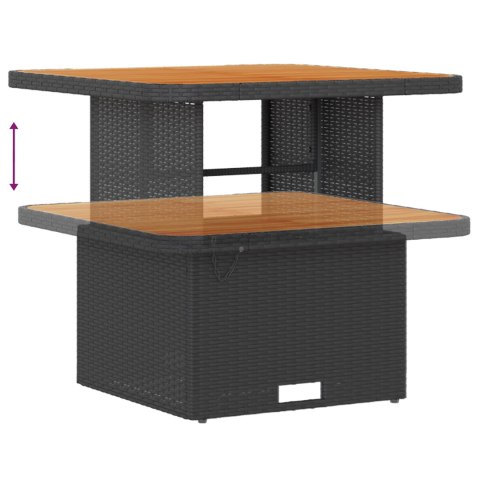 8-CZĘŚCIOWY ZESTAW SOF Z PODUSZKAMI CZARNY RATTAN