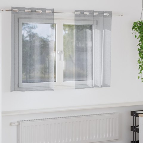 VidaXL Zasłony z zasłonami 2 pcs Ciemny szary 140 x 140 cm Poliester