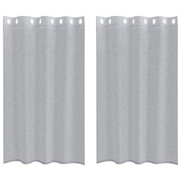 ZASŁONY Z ZASŁONAMI 2 PCS CIEMNY SZARY 140X 175CM POLIESTER