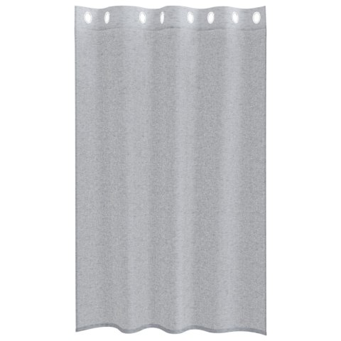 ZASŁONY Z ZASŁONAMI 2 PCS CIEMNY SZARY 140X 175CM POLIESTER