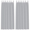 ZASŁONY Z ZASŁONAMI 2 PCS CIEMNY SZARY 140X 245CM POLIESTER