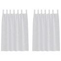 VidaXL Zasłony z zasłonami 2 pcs Jasny szary 140 x 140 cm Poliester
