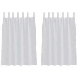 VidaXL Zasłony z zasłonami 2 pcs Jasny szary 140 x 140 cm Poliester