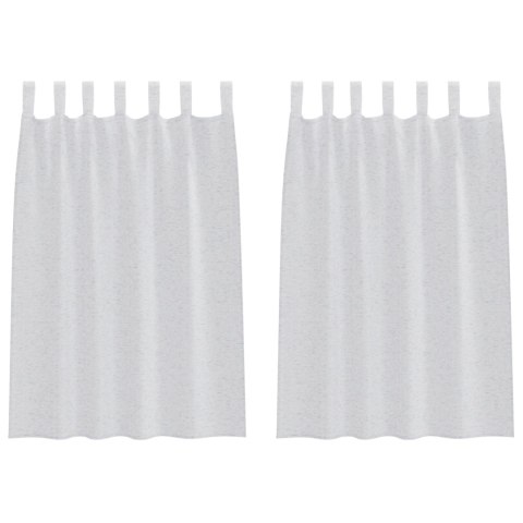 VidaXL Zasłony z zasłonami 2 pcs Jasny szary 140 x 140 cm Poliester
