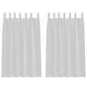 ZASŁONY Z ZASŁONAMI 2 PCS JASNY SZARY 140X 175CM POLIESTER