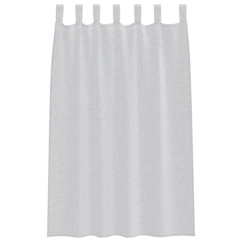 ZASŁONY Z ZASŁONAMI 2 PCS JASNY SZARY 140X 175CM POLIESTER