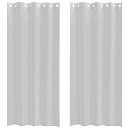 ZASŁONY Z ZASŁONAMI 2 PCS JASNY SZARY 140X 245CM POLIESTER