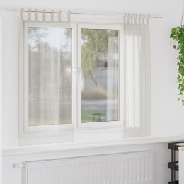 ZASŁONY Z ZASŁONAMI 2 PCS KREMOWY 140X 175CM POLIESTER