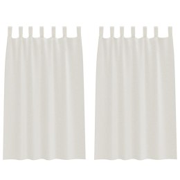 ZASŁONY Z ZASŁONAMI 2 PCS KREMOWY 140X 175CM POLIESTER
