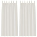 ZASŁONY Z ZASŁONAMI 2 PCS KREMOWY 140X 260CM POLIESTER