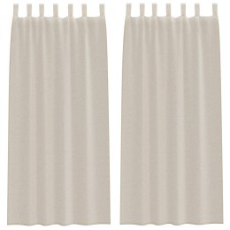 ZASŁONY Z ZASŁONAMI 2 PCS PIASEK 140X 245CM POLIESTER