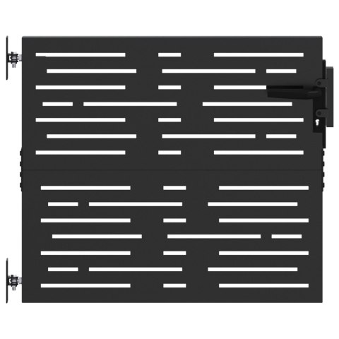 BRAMA OGRODOWA CZARNY 105X 100CM STAL MALOWANA PROSZKOWO